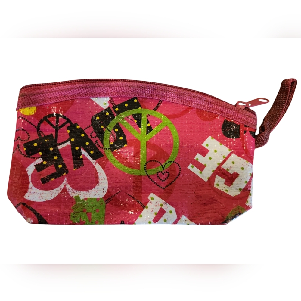 Hippie/ Peace Sign Make up Accessory Bag